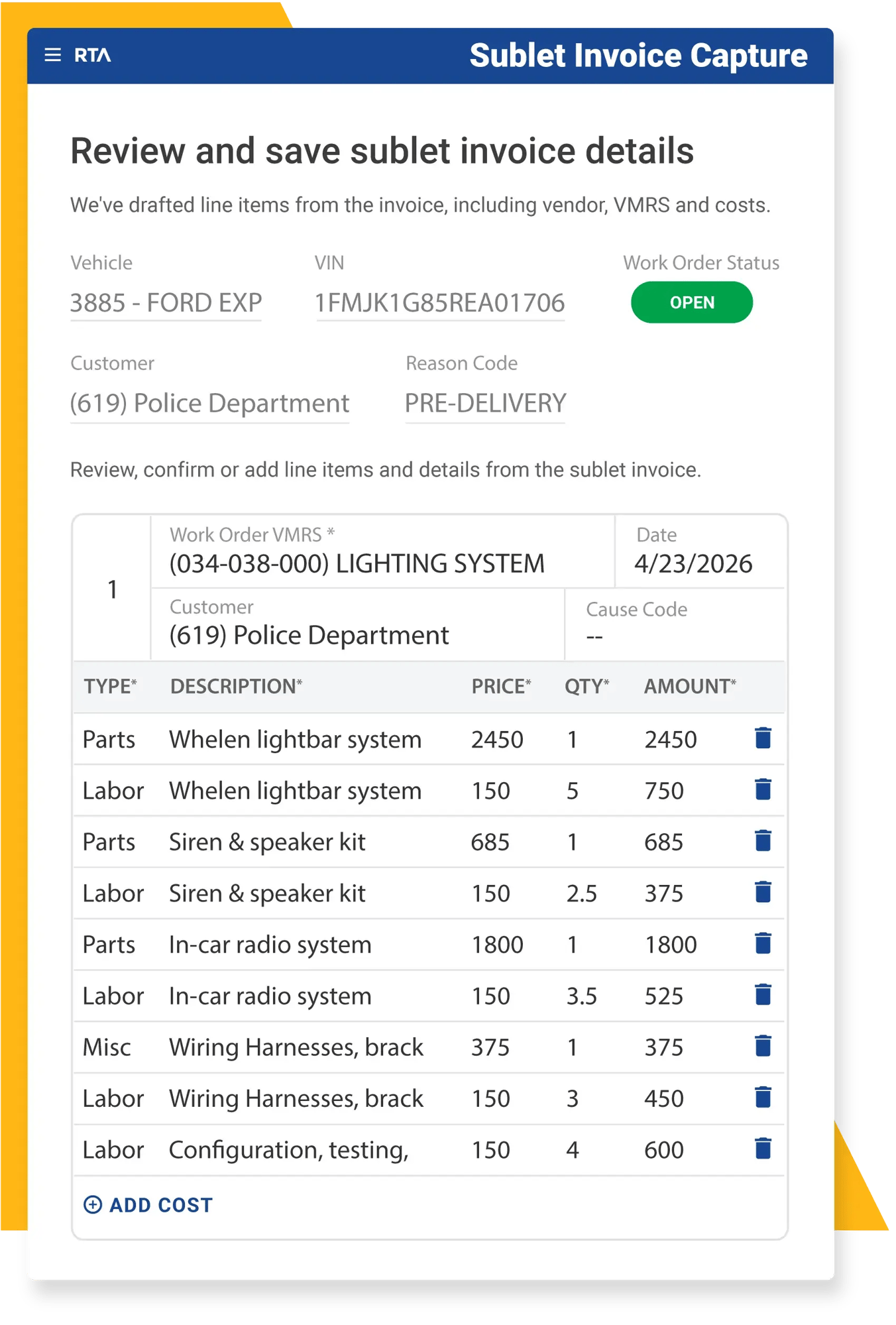 03 - Sublet Invoice Capture - Review 03 - Sublet Invoice Capture - Review