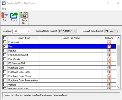 Export Utilities