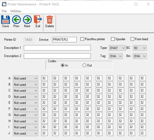 Step 4 Printer Maintenance window