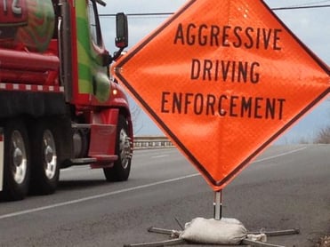 aggressive driving sign