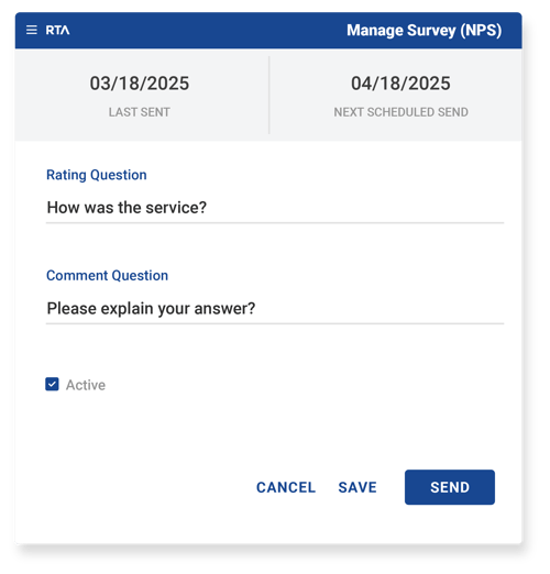 Manage Survey Manage Survey